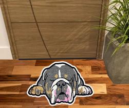 Tapete capacho raça american bully realista, tapetes de cachorros diferenciados.