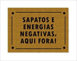 Tapete Capacho Sapatos E Energias Negativas Aqui Fora