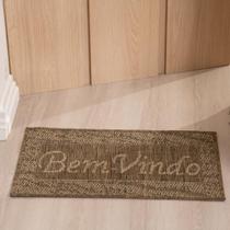 Tapete Capacho Sisal Para Porta Bem-Vindo 65cm x 40cm 1 Peça