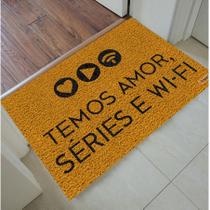 Tapete Capacho Temos Amor, Séries E Wifi 60X40