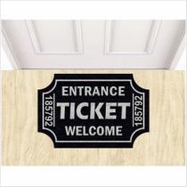 Tapete capacho ticket formato fundo preto