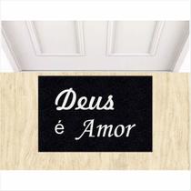 Tapete Capacho Vinil Deus é Amor 60X40 cm. Tapete Capacho Vinil Deus é Amor 60X40 cm.