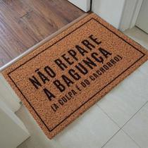 Tapete capacho vinil 'Não repare a Bagunça' 60cmx40cm king floor Tapete capacho vinil 'Não repare a Bagunça' 60cmx40cm king floor