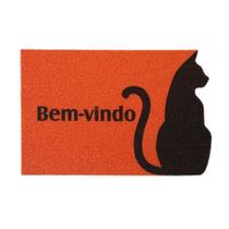 Tapete Capacho Vinil Pet Kapazi - 40x60cm - Silhueta Gato