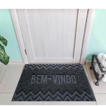Tapete Capacho Vinílico 60x40cm Preto Porta de Entrada Tapete Capacho Vinílico 60x40cm Preto Porta de Entrada