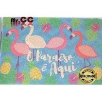 Tapete Capacho Vinílico Flamingo Verao 60x40 Decor Casa Tapete Capacho Vinílico Flamingo Verao 60x40 Decor Casa