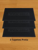 Tapete Capacho Welcome Antiderrapante Entrada Porta Casa e Apartamento Cores Variadas