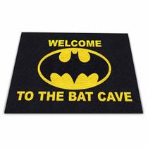 Tapete Capacho Welcome Batman Cave 60x40 - Preto