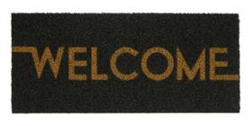 Tapete Capacho Welcome Long 70x30 cm marrom -10mm Espessura