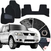 Tapete Carpete Automotivo Para Pajero TR4 03 a 2015 Traseiro Inteiriço Cor Preto Luxo Premium