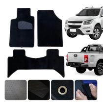 Tapete Carpete Automotivo Para S10 Cabine Dupla 2012 a 2017 2018 Linha Conforto Original Lanzi Black Friday 3 pçs