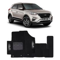 Tapete Carpete Bordado Hyundai Creta 2017 2018 2019 Preto