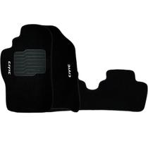 Tapete Carpete Civic 2001 à 2006 Logo Bordado Jogo 3 Peças Personalizado Automotivo