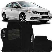 Tapete Carpete Civic 2014 à 2016 Logo Bordado Jogo 3 Peças Personalizado Automotivo Tapete Carpete Civic 2014 à 2016 Logo Bordado Jogo 3 Peças Personalizado Automotivo