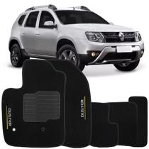 Tapete Carpete Duster 2016 à 2019 Preto Logo Bordado Jogo 5 Peças Personalizado Automotivo Tapete Carpete Duster 2016 à 2019 Preto Logo Bordado Jogo 5 Peças Personalizado Automotivo