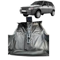 Tapete carpete emborrachado fiat uno 1999/13 modelo quadrado