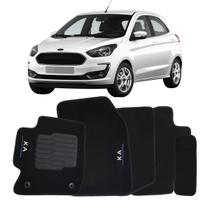 Tapete Carpete Ford Ka 2014 à 2021 Preto Logo Bordado Jogo 5 Peças Ecotap S3631 Automotivo Soft Tapete Carpete Ford Ka 2014 à 2021 Preto Logo Bordado Jogo 5 Peças Ecotap S3631 Automotivo Soft