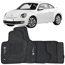 Tapete Carpete Fusca 2013 à 2016 Grafite Logo Bordado Jogo 5 Peças Ecotap S4234 Automotivo Soft