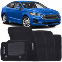 Tapete Carpete Fusion 2013 à 2019 Logo Bordado Jogo 5 Peças Personalizado Automotivo