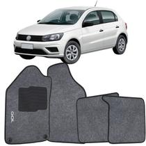 Tapete Carpete Gol G6 G7 2012 à 2019 Grafite Logo Bordado Jogo 4 Peças Automotivo Ecotap S5004 Soft