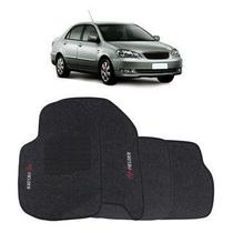 Tapete Carpete Grafite Corolla Fielder 2005 A 2008 Logo Toyota Bordado 2 Lados Dianteiro