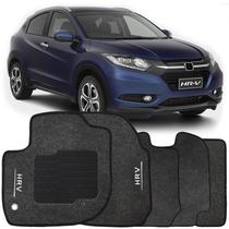 Tapete Carpete Hrv 2015 à 2018 Grafite Logo Bordado Jogo 5 Peças Personalizado Automotivo