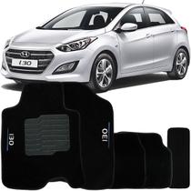 Tapete Carpete I30 2013 à 2017 Preto Logo Bordado Jogo 5 Peças Personalizado Automotivo Tapete Carpete I30 2013 à 2017 Preto Logo Bordado Jogo 5 Peças Personalizado Automotivo