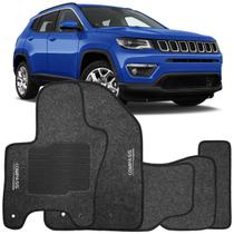 Tapete Carpete Jeep Compass 2016 à 2025 Logo Bordado Jogo 5 Peças Personalizado Automotivo Tapete Carpete Jeep Compass 2016 à 2025 Logo Bordado Jogo 5 Peças Personalizado Automotivo
