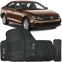 Tapete Carpete Jetta 2011 à 2018 Logo Bordado Jogo 5 Peças Personalizado Automotivo Tapete Carpete Jetta 2011 à 2018 Logo Bordado Jogo 5 Peças Personalizado Automotivo