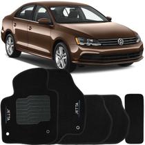 Tapete Carpete Jetta 2011 à 2018 Preto Logo Bordado Jogo 5 Peças Personalizado Automotivo Tapete Carpete Jetta 2011 à 2018 Preto Logo Bordado Jogo 5 Peças Personalizado Automotivo
