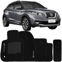Tapete Carpete Kicks 2016 à 2024 Preto Logo Bordado Jogo 5 Peças Personalizado Automotivo Tapete Carpete Kicks 2016 à 2024 Preto Logo Bordado Jogo 5 Peças Personalizado Automotivo