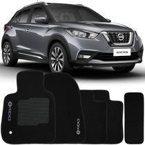 Tapete Carpete Kicks 2016 à 2024 Preto Logo Bordado Jogo 5 Peças Personalizado Automotivo Tapete Carpete Kicks 2016 à 2024 Preto Logo Bordado Jogo 5 Peças Personalizado Automotivo
