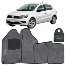 Tapete Carpete + Lixeira Gol G6 G7 2012 à 2016 Logo Bordado Personalizado Grafite Jogo 5 Peças