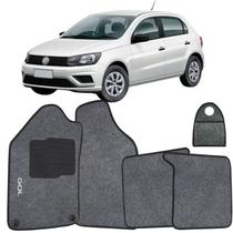 Tapete Carpete + Lixeira Gol G6 G7 2012 à 2016 Logo Bordado Personalizado Grafite Jogo 5 Peças