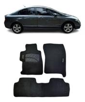 Tapete Carpete Logo Bordado Honda New Civic 2007 A 2011 - 500.349PTO Tapete Carpete Logo Bordado Honda New Civic 2007 A 2011 - 500.349PTO