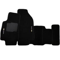Tapete Carpete Onix 2018 à 2019 Preto Logo Bordado Jogo 5 Peças Personalizado Automotivo