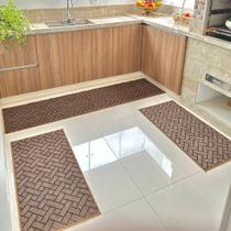 Tapete Carpete Passadeira Cozinha Quarto Trama Jogo 3 Peças Tapete Carpete Passadeira Cozinha Quarto Trama Jogo 3 Peças