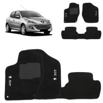 Tapete Carpete Peugeot 307 2002 a 2012 Preto 3 Peças