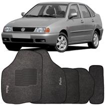 Tapete Carpete Polo Sedan 1997 à 2001 Logo Bordado Jogo 5 Peças Personalizado Automotivo