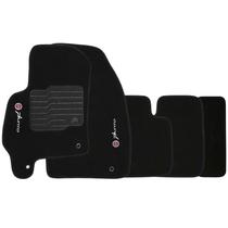 Tapete Carpete Punto 2007 à 2012 Preto Logo Bordado Jogo 5 Peças Automotivo Soft