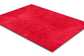 Tapete Carpete Simples aveludado 2,00x2,50 Borda sem costura Vermelho Cereja Cód. 2135 - De Coração Shop