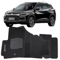 Tapete Carpete Tracker 2020 à 2025 Preto Logo Bordado Jogo 5 Peças Ecotap S7662 Automotivo Soft Tapete Carpete Tracker 2020 à 2025 Preto Logo Bordado Jogo 5 Peças Ecotap S7662 Automotivo Soft