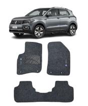 Tapete Carpete Volkswagen T-Cross 2019 a 2021 Com Logo Bordado Grafite- 100.350GRF Tapete Carpete Volkswagen T-Cross 2019 a 2021 Com Logo Bordado Grafite- 100.350GRF