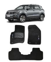 Tapete Carpete Volkswagen T-Cross 2019 a 2021 Com Logo Bordado Preto- 100.350PTO Tapete Carpete Volkswagen T-Cross 2019 a 2021 Com Logo Bordado Preto- 100.350PTO