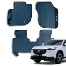 Tapete Carro 3 Peças Novo Honda Hrv 2023 Ex Exl Advance Touring Personalizado Inteiriço Preto