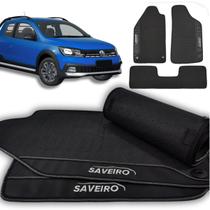 Tapete Carro Para Saveiro Cabine Dupla 2013 a 2025 Emborrachado Personalizado Bordado Alta Qualidade Tapete Carro Para Saveiro Cabine Dupla 2013 a 2025 Emborrachado Personalizado Bordado Alta Qualidade