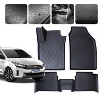 Tapete Carro Tipo Bandeja para Fiat Cronos 2025 2026 Borda Elevada Resistente kit Completo 5 peças