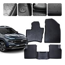 Tapete carro tipo Bandeja para Fiat Toro 2024 2025 2026 Borda Alta Resistente Kit Completo Luxo