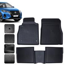 Tapete Carro Tipo Bandeja para Kicks 2016 a 2025 Borda Elevada Resistente kit Completo 5 peças Tapete Carro Tipo Bandeja para Kicks 2016 a 2025 Borda Elevada Resistente kit Completo 5 peças