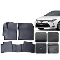 Tapete carro tipo Bandeja para Toyota Corolla Sedan 2022 a 2025 2026 Borda Alta Resistente Kit Completo Luxo Tapete carro tipo Bandeja para Toyota Corolla Sedan 2022 a 2025 2026 Borda Alta Resistente Kit Completo Luxo